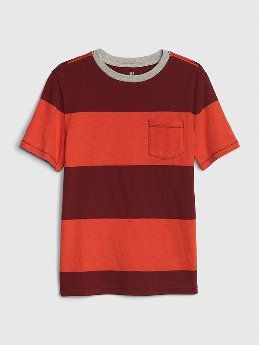 View large product image 1 of 1. Kids Stripe Short Sleeve T-Shirt