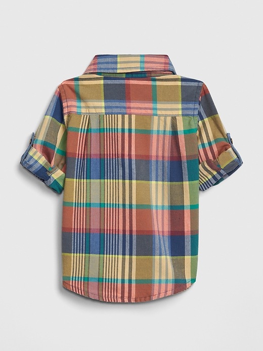 Image number 2 showing, babyGap Plaid Convertible Shirt