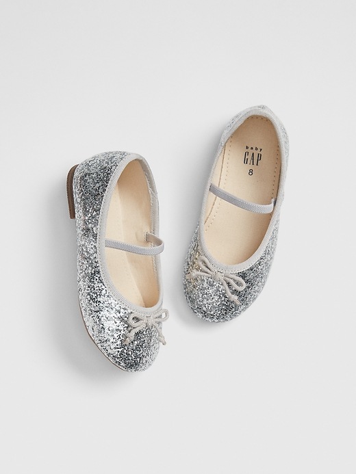 View large product image 1 of 1. Toddler Glitter Ballet Flats