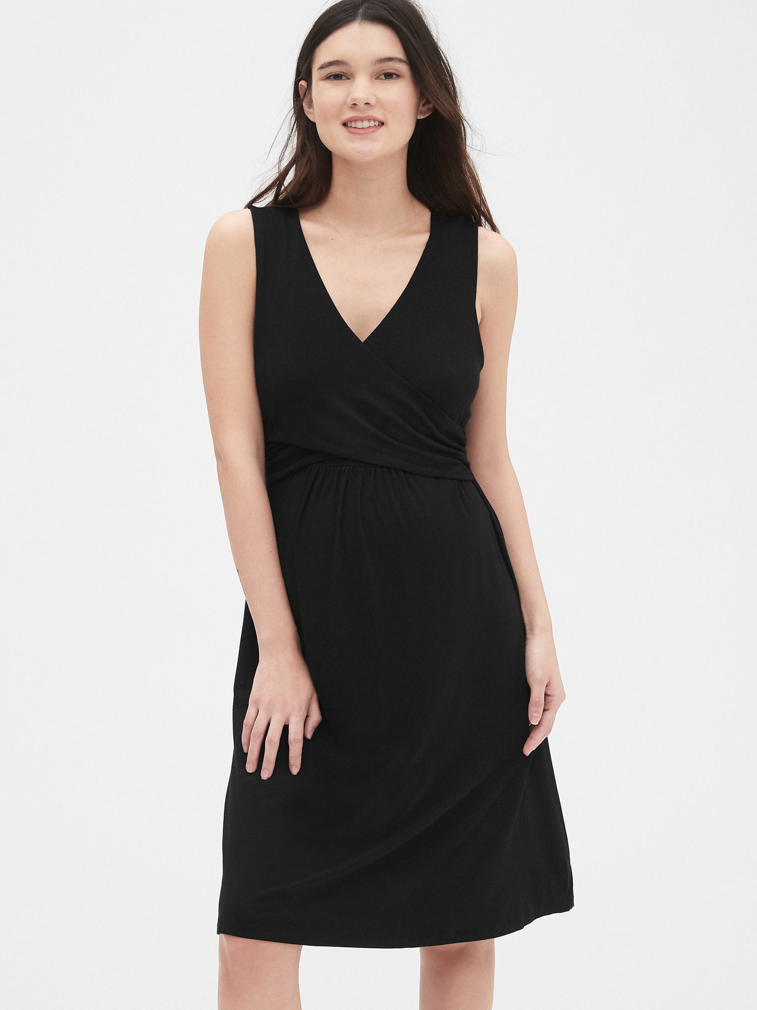 Maternity Sleeveless Crossover Dress Gap