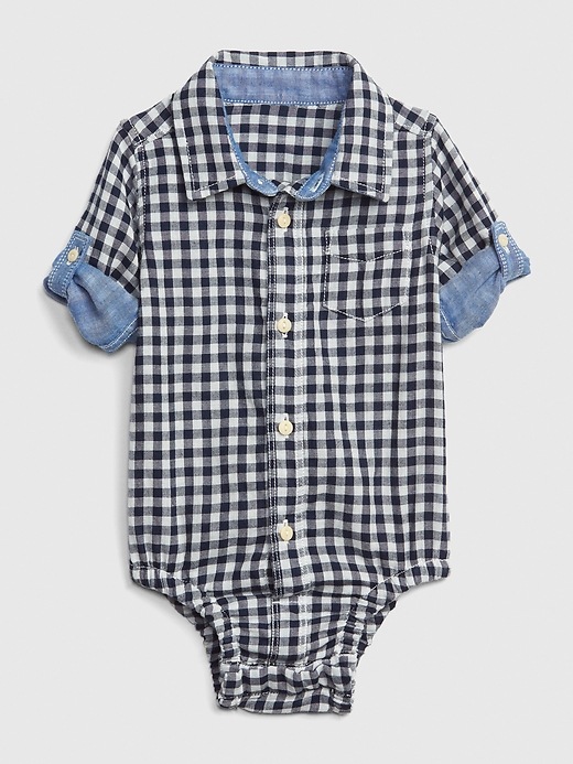 Image number 4 showing, Baby Plaid Bodysuit