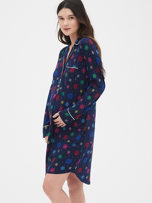 Maternity Print Sleep Shirt Gap
