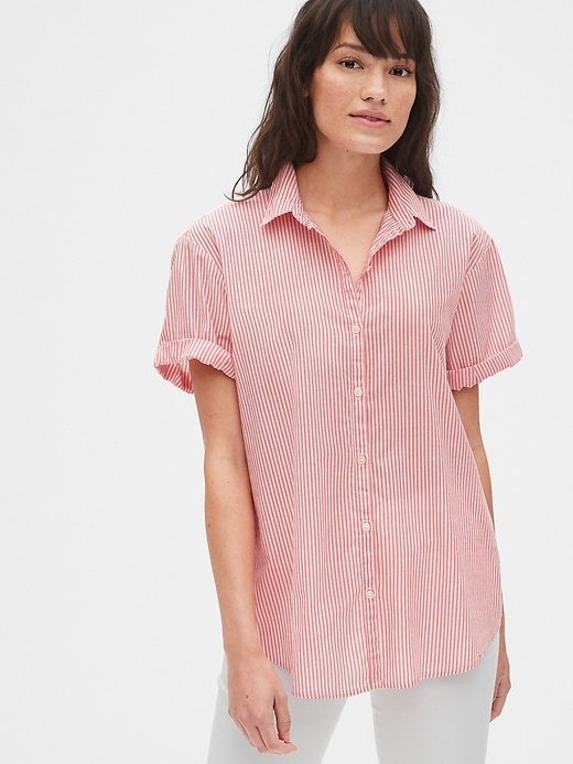 Image number 7 showing, Roll Sleeve Stripe Shirt