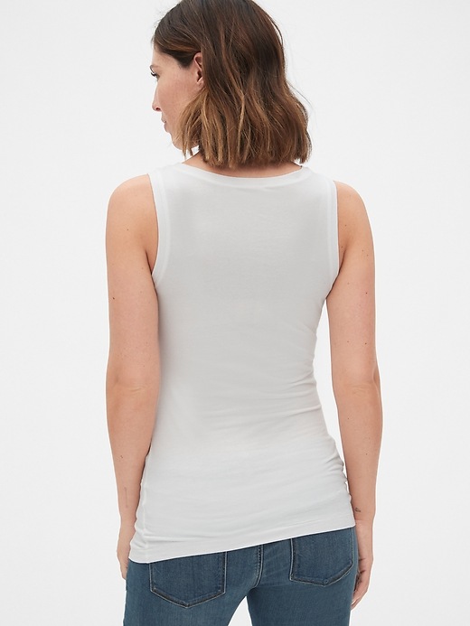 2 of 8 showing, with the color white of product Maternity Pure Body Tank Top