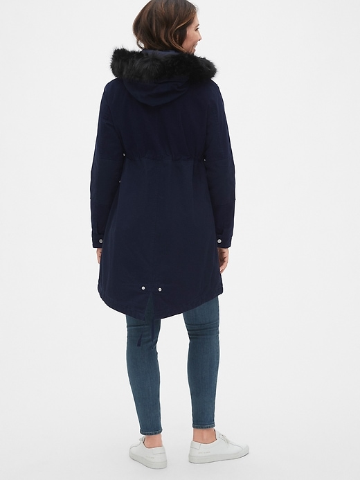 Image number 2 showing, Maternity Satin Lined Parka