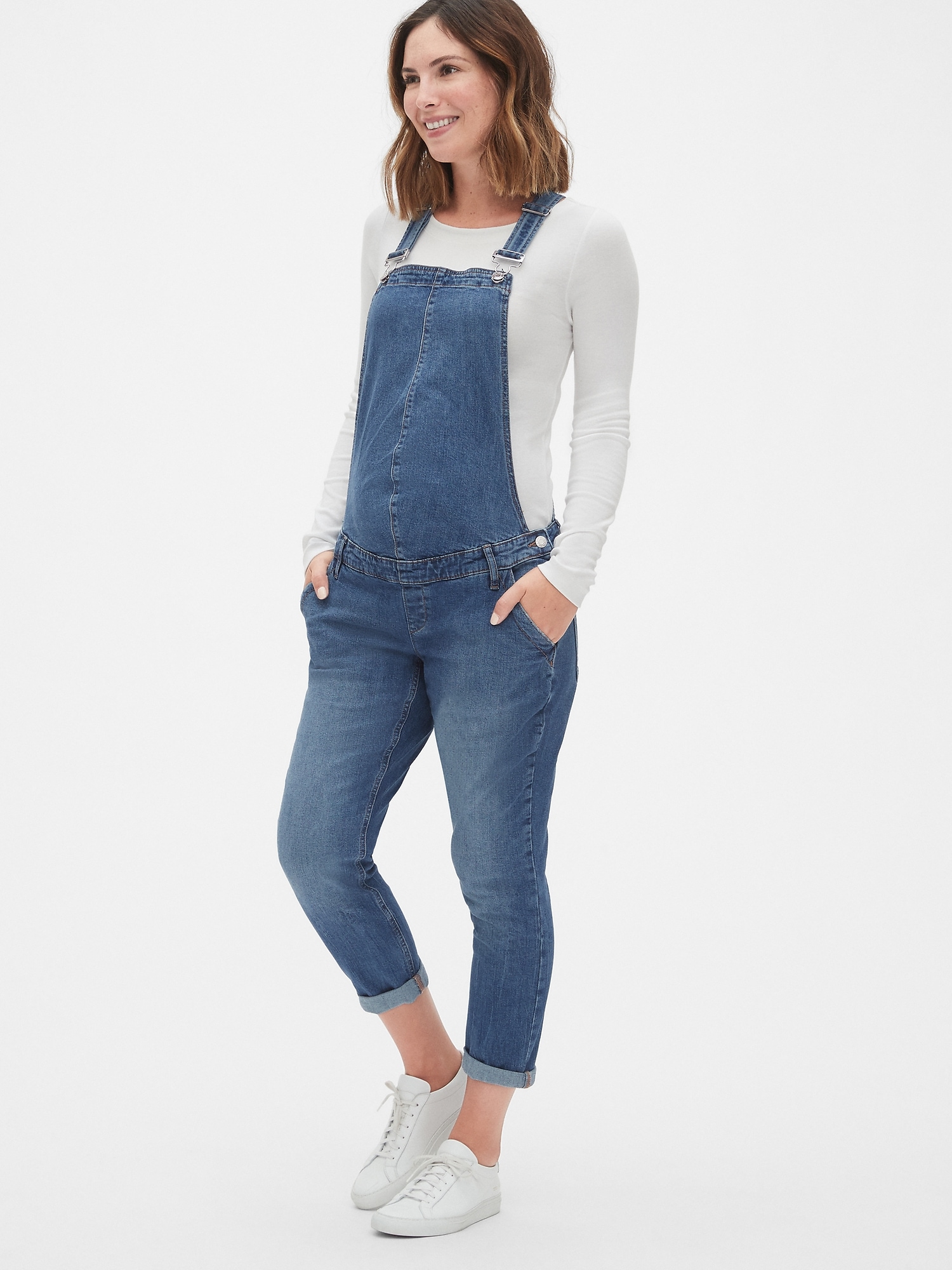 Maternity Denim Overalls