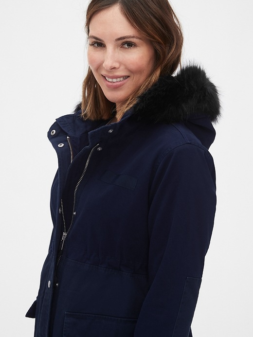 Image number 4 showing, Maternity Satin Lined Parka