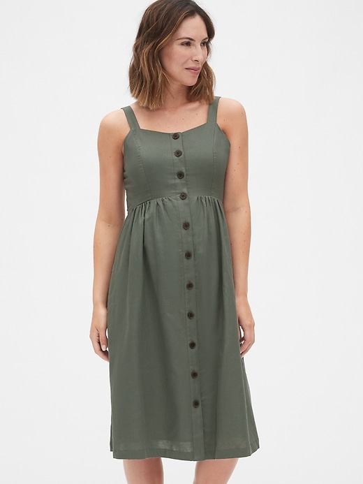 Image number 6 showing, Maternity Apron Midi Dress