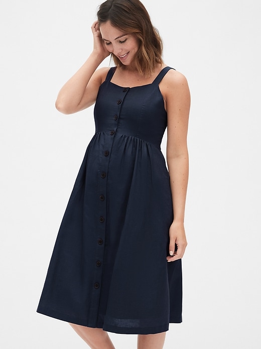 Image number 5 showing, Maternity Apron Midi Dress