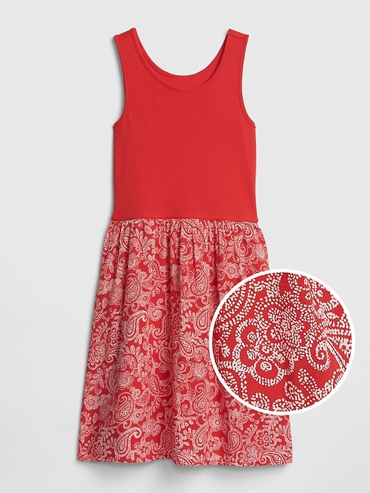 View large product image 1 of 1. Kids Flutter Chambray Mix-Media Dress