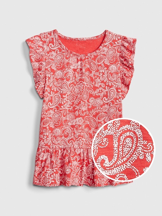 View large product image 1 of 1. Kids Flutter Peplum T-Shirt