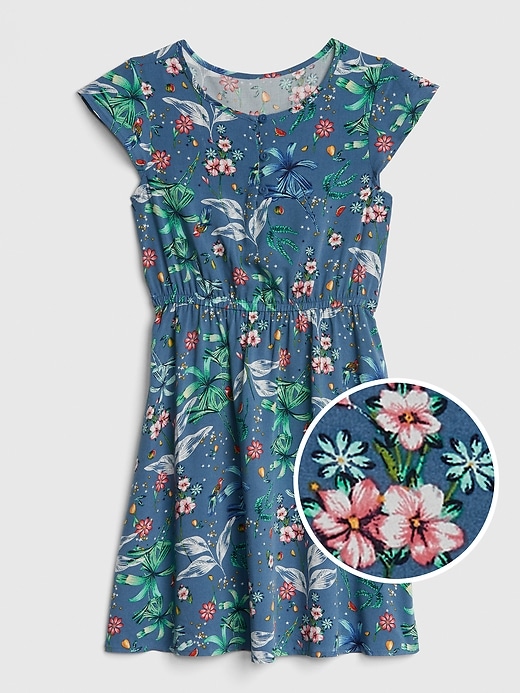 Image number 1 showing, Kids Floral Fit and Flare Dress