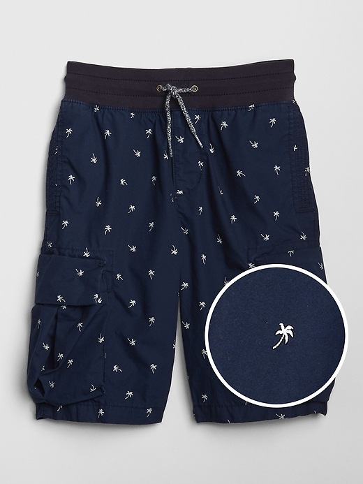 View large product image 1 of 1. Kids Pull-On Cargo Shorts In Poplin