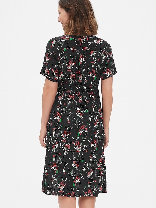 Image number 2 showing, Maternity Floral Print Faux-Wrap Dress