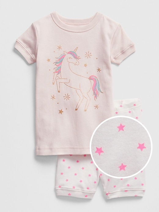 Image number 1 showing, babyGap Unicorn Short PJ Set