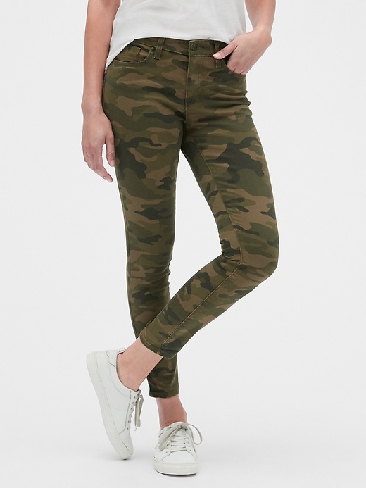 Gap Mid Rise Camo Legging Skimmer Jeans 