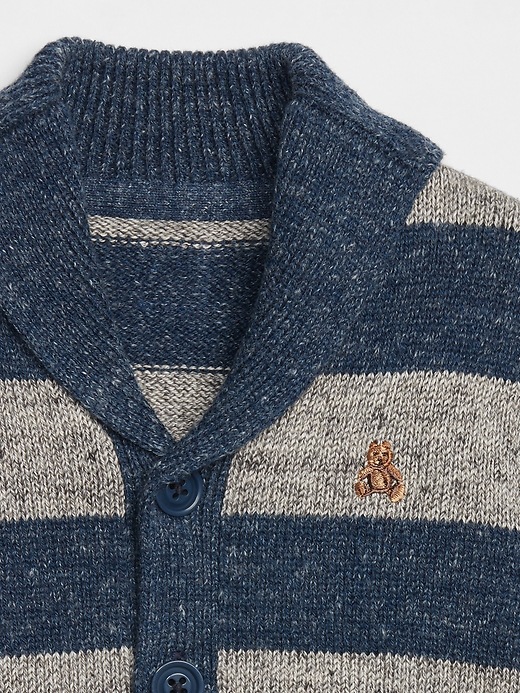 Image number 3 showing, Baby Stripe Shawl Cardi Sweater