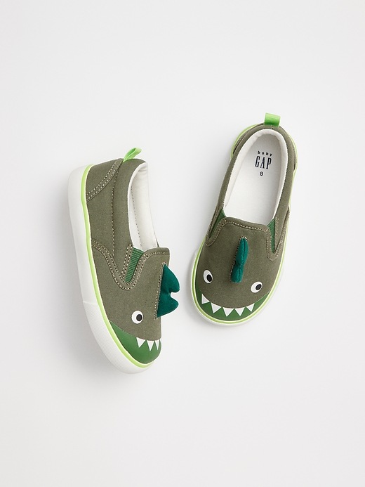 Image number 1 showing, Toddler Dino Slip-On Sneakers
