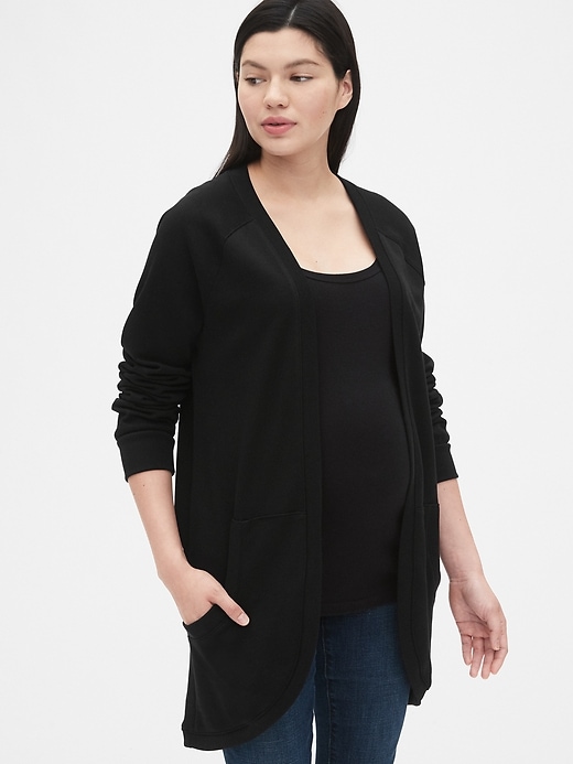 Image number 1 showing, Maternity Raglan Cocoon Cardigan