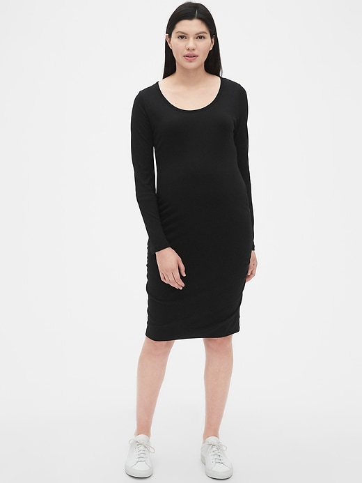 View large product image 1 of 1. Maternity Long Sleeve T-Shirt Dress