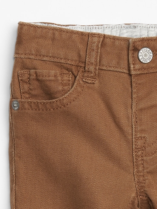 Image number 3 showing, Baby Slim 5-Pocket Canvas Pants
