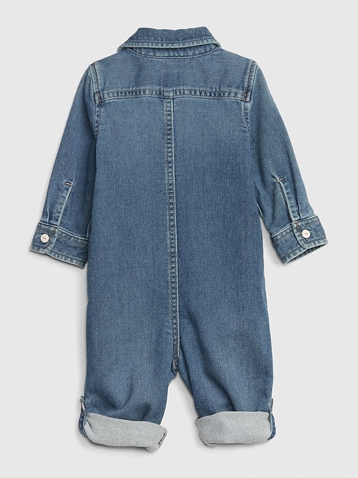 Image number 2 showing, Baby Denim One-Piece