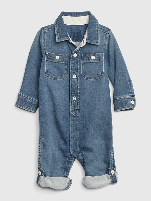 View large product image 1 of 3. Baby Denim One-Piece
