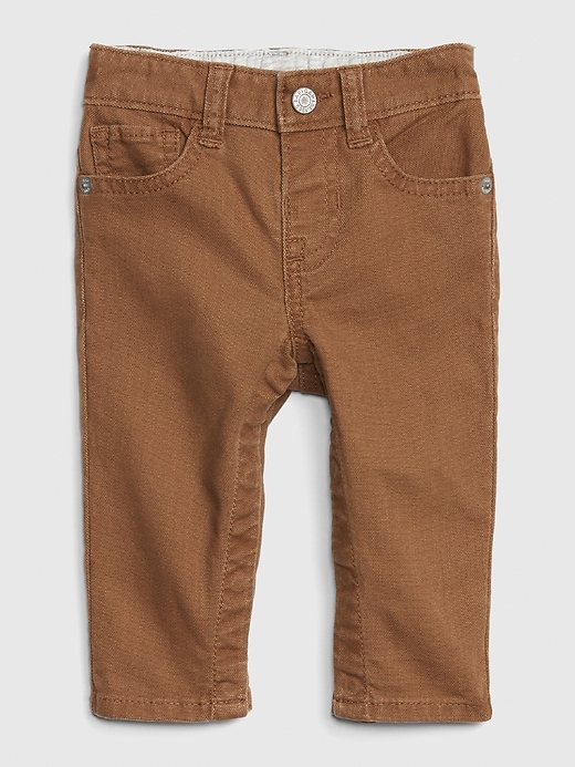 Image number 1 showing, Baby Slim 5-Pocket Canvas Pants