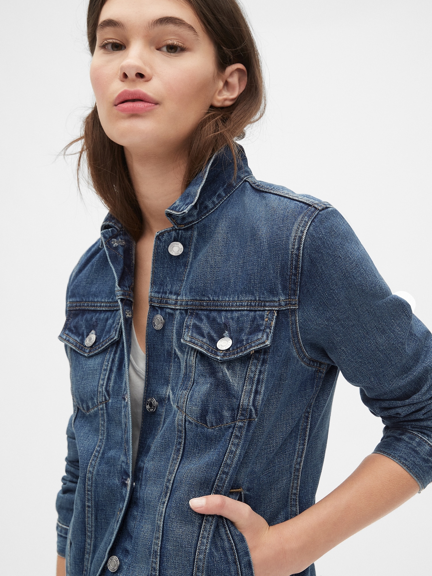 gap womens black denim jacket