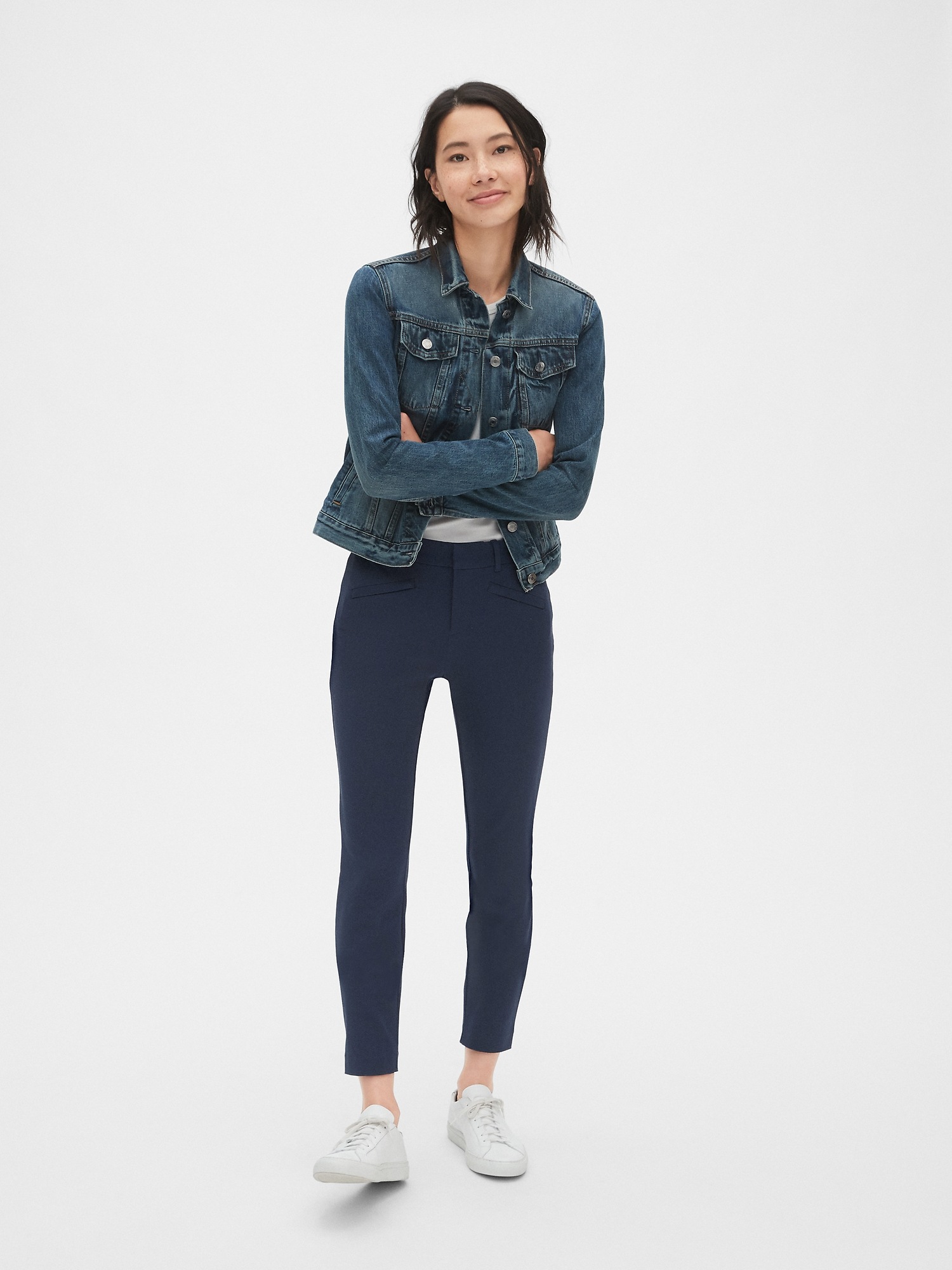 gap signature skinny ankle khaki