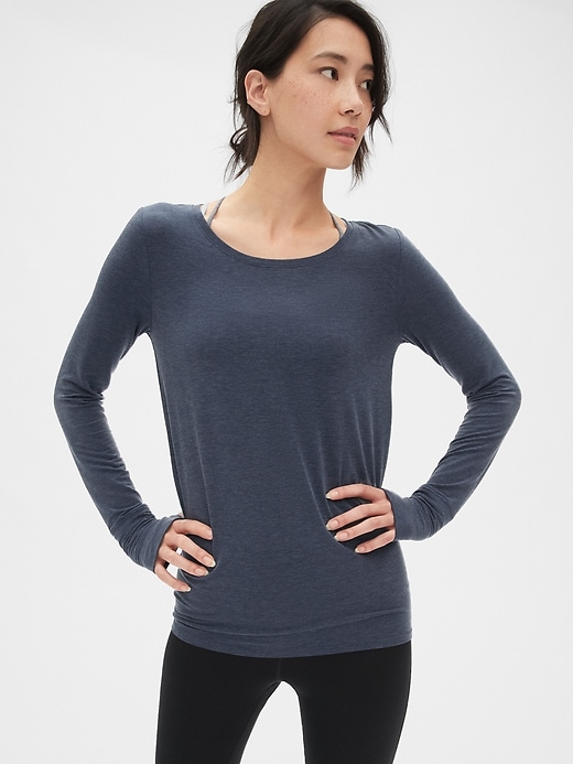 View large product image 1 of 7. GapFit Breathe Tie-Back T-Shirt