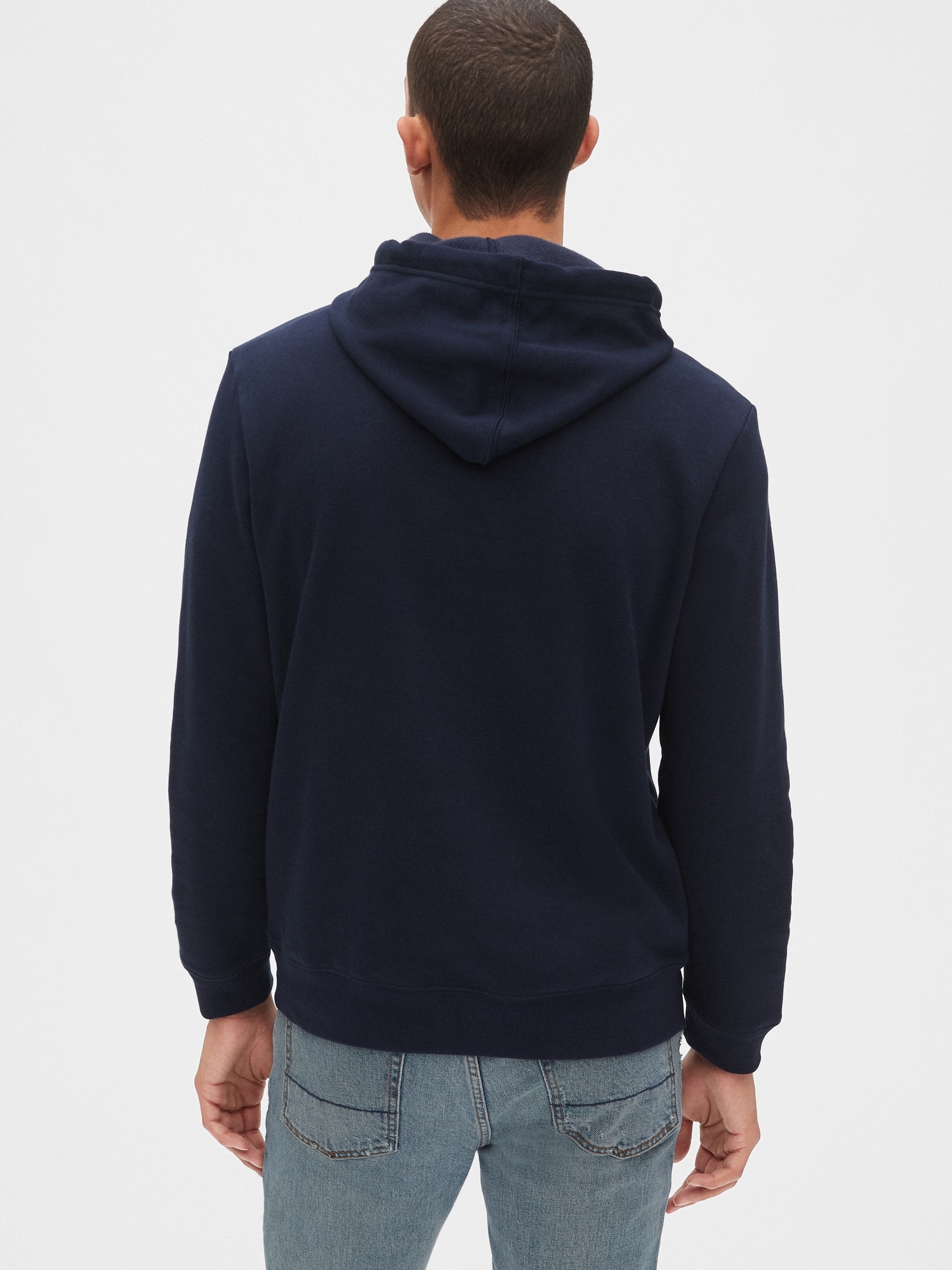 Gap logo sales fleece pullover hoodie