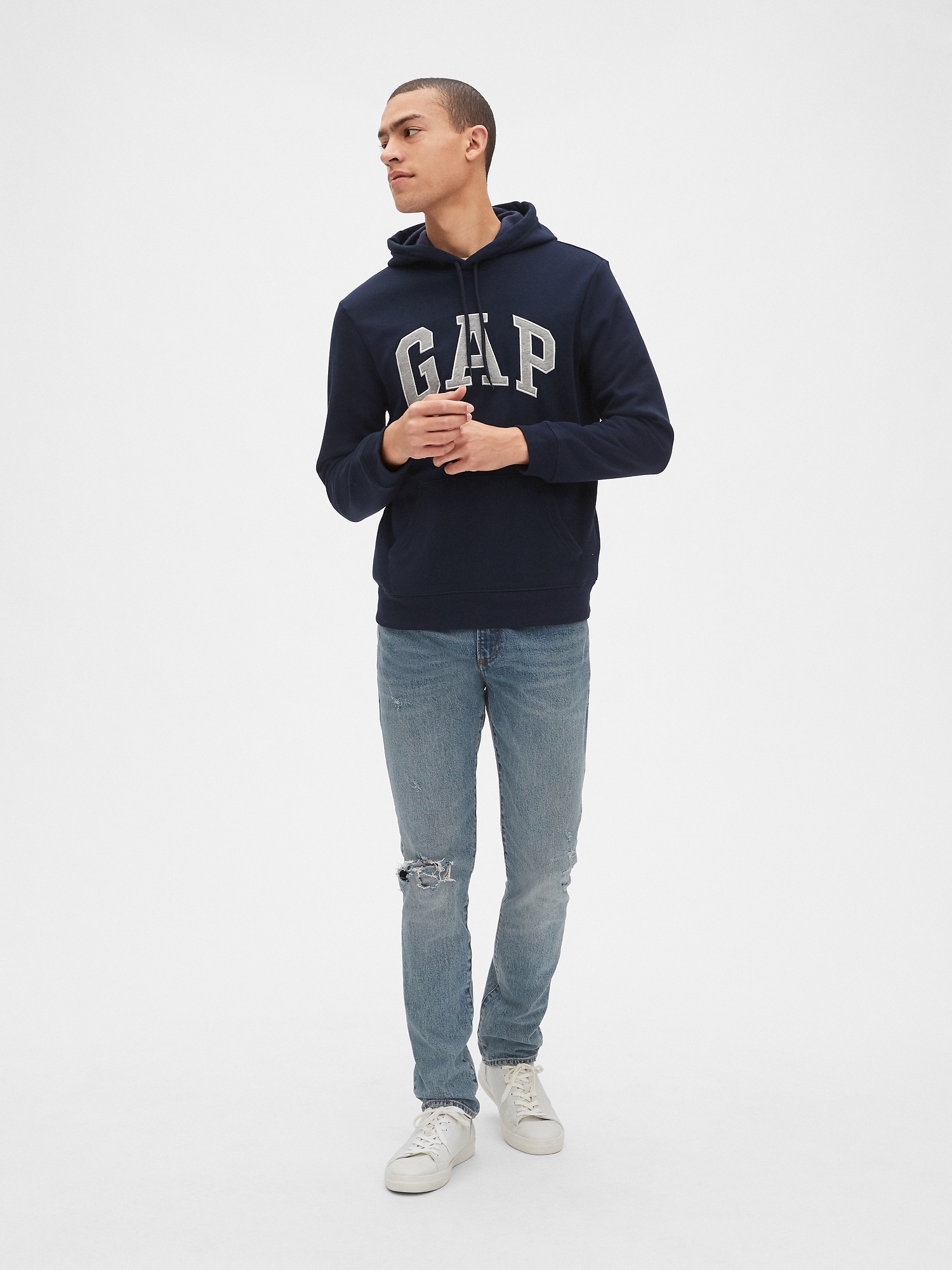 Gap fleece hotsell hoodie men's