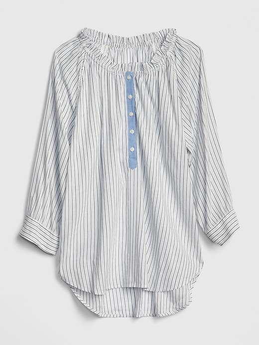 Image number 2 showing, Dreamwell Stripe Ruffle-Trim Shirt