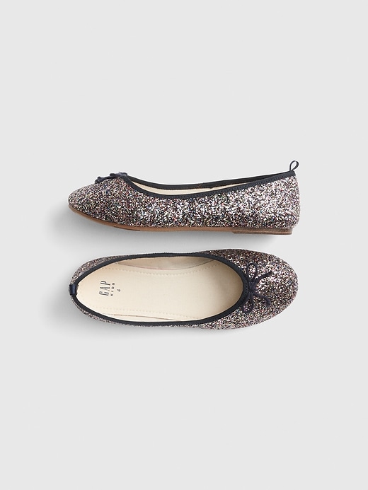 View large product image 1 of 1. Kids Glitter Ballet Flats