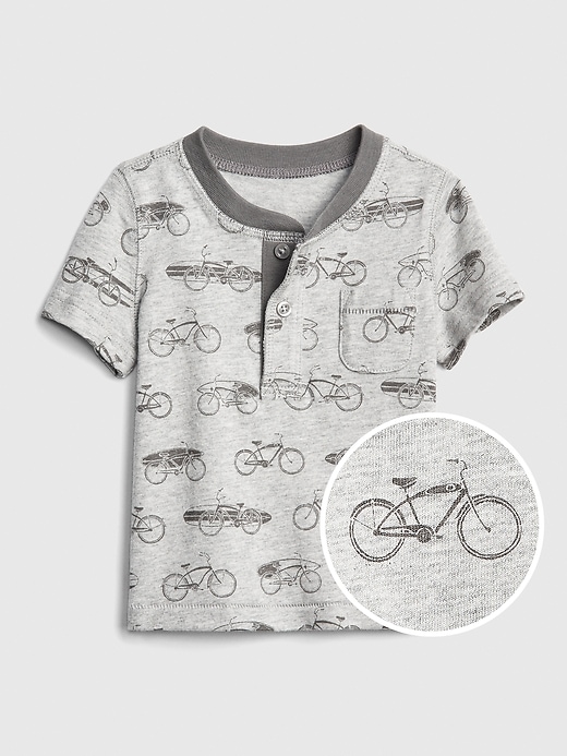 Image number 1 showing, Baby Print Henley T-Shirt
