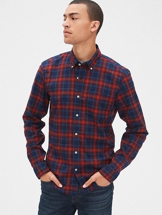 Image number 7 showing, Lived-In Stretch Poplin Shirt in Untucked Fit