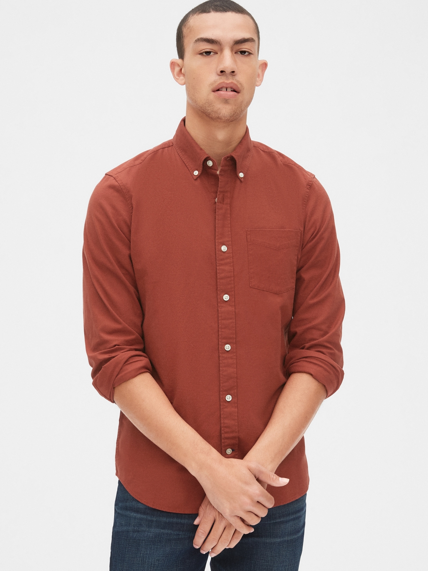 Lived In Stretch Oxford Shirt Gap Lived In Stretch Oxford Shirt Gap