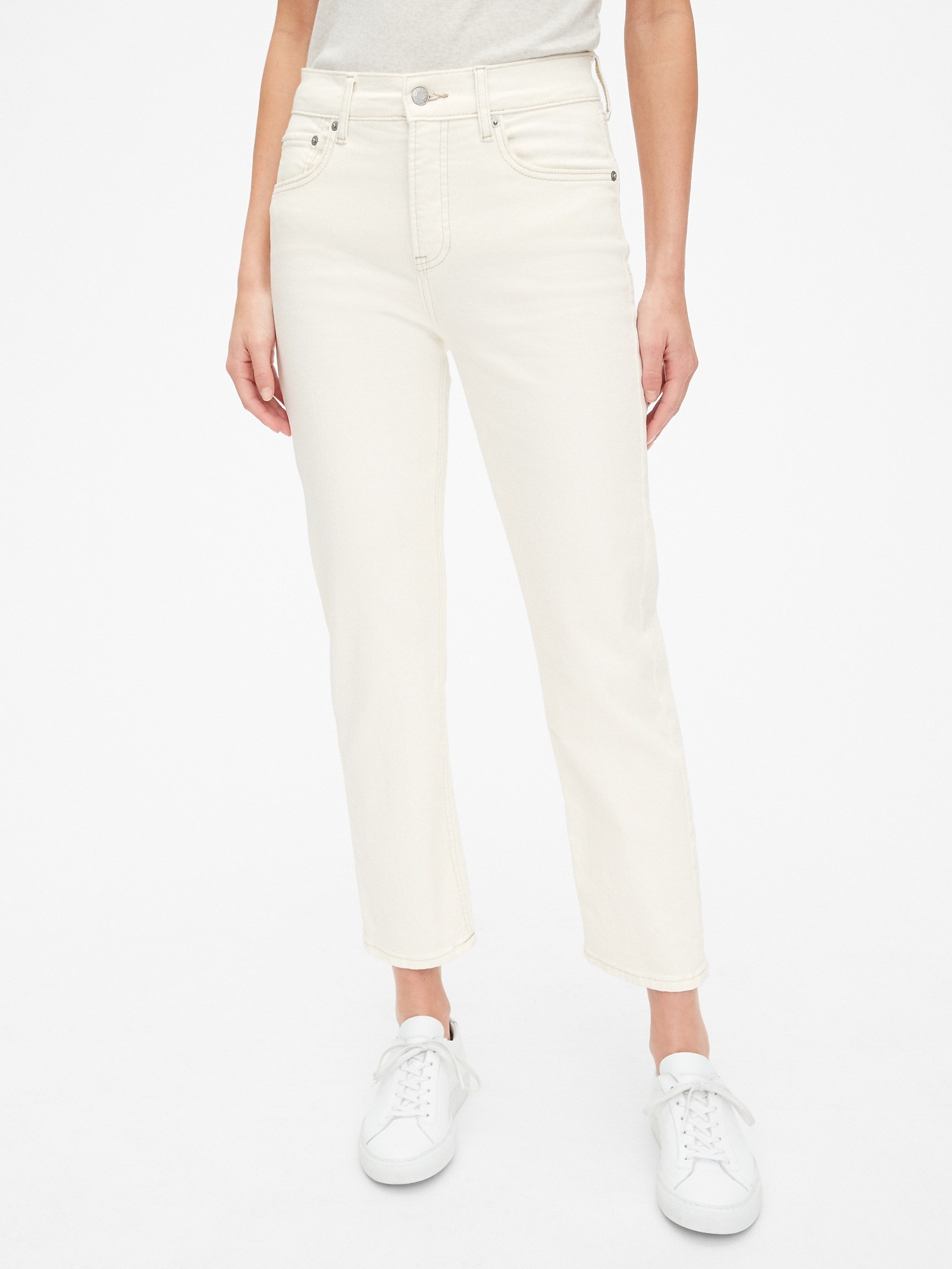 gap high rise straight jeans