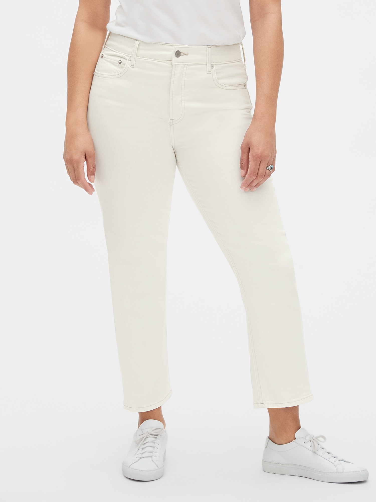 gap high rise straight jeans