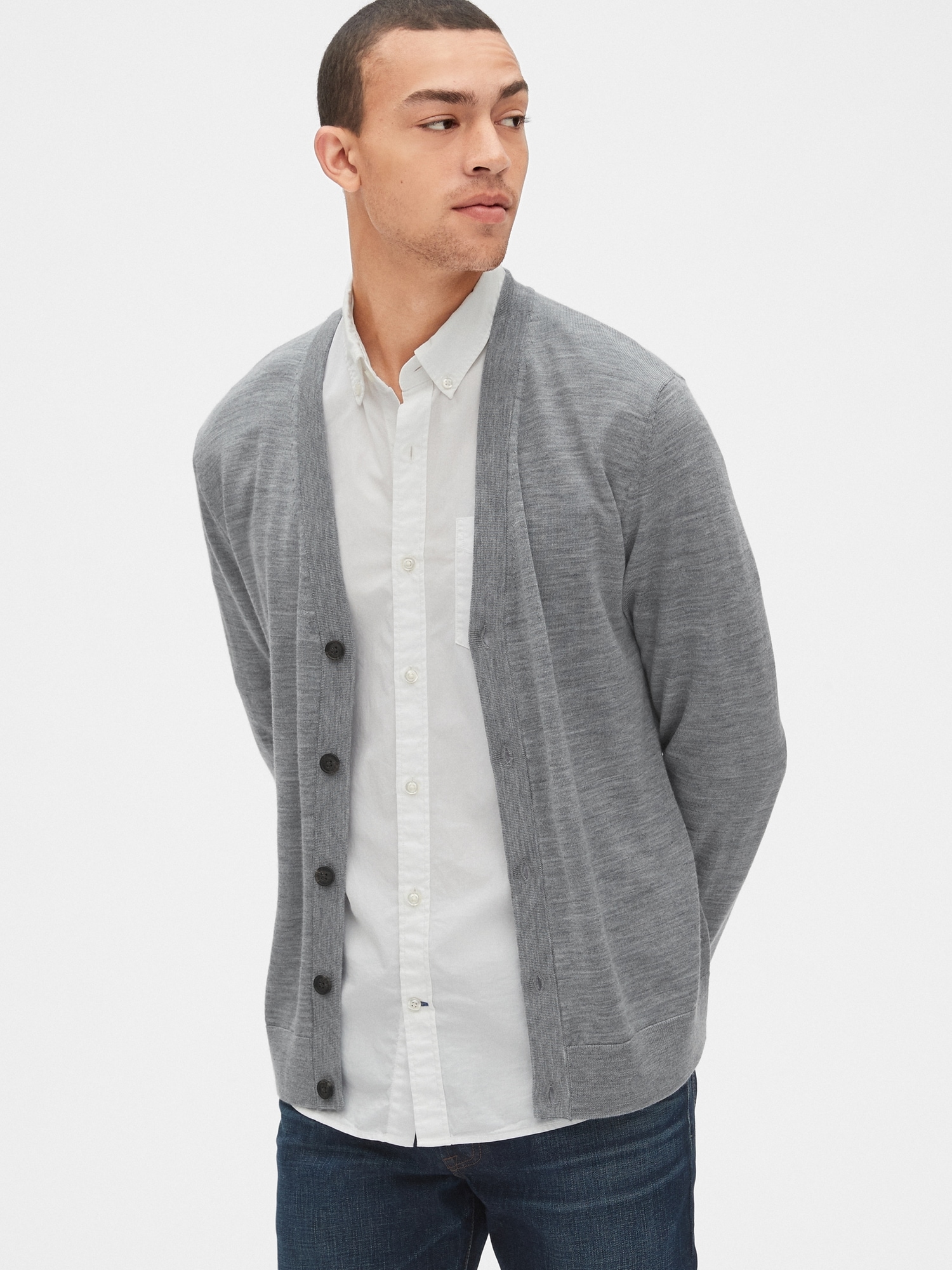 Cardigan Sweater in Merino Wool Gap