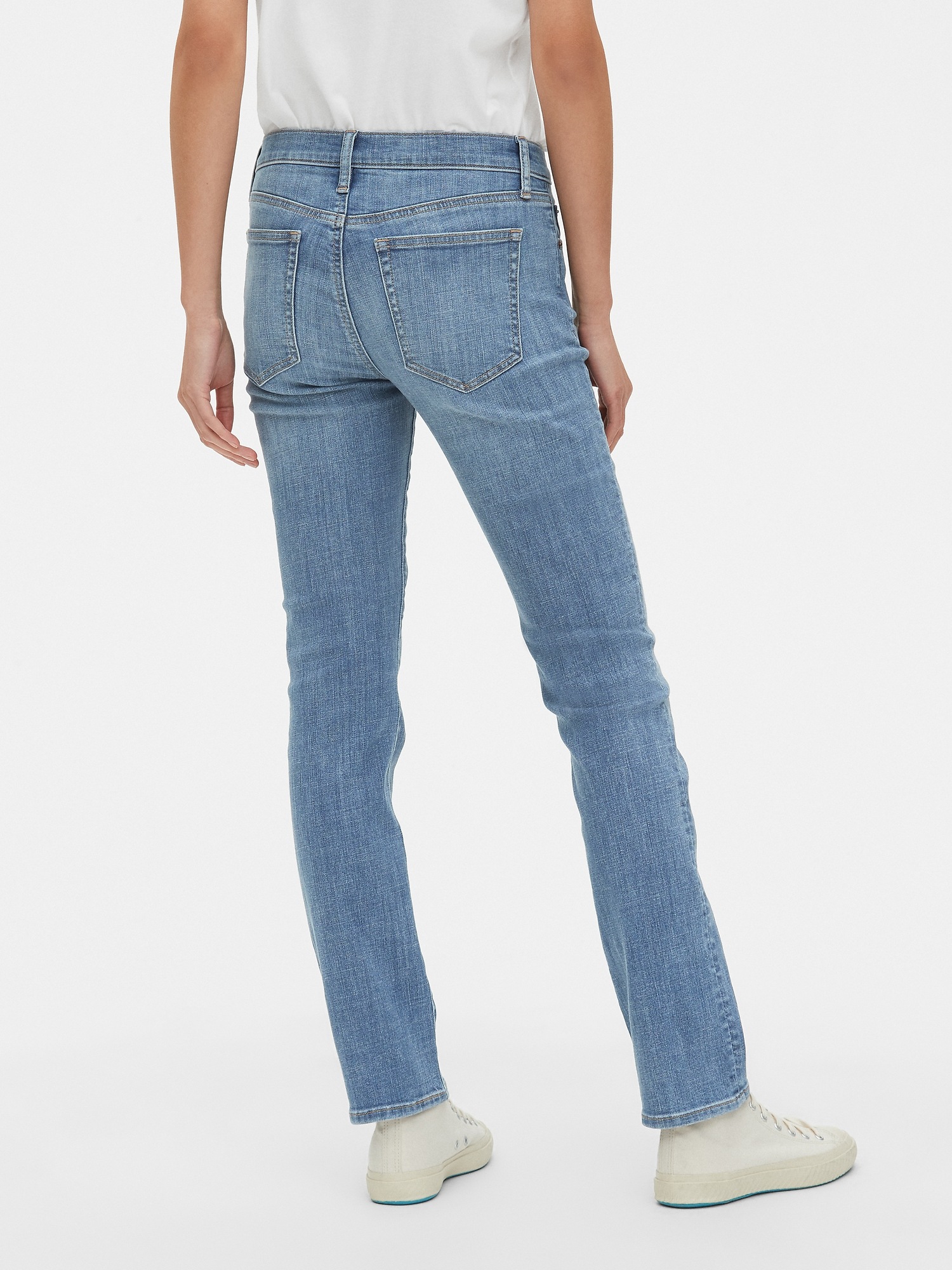 gap mid rise straight jeans