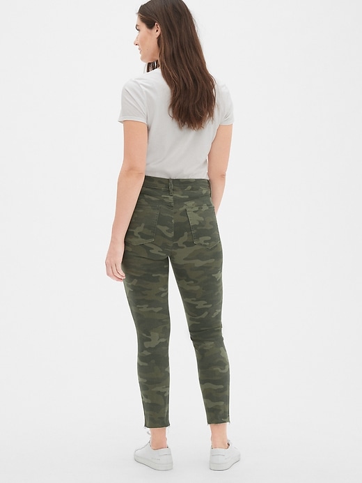 Image number 8 showing, High Rise True Skinny Ankle Jeans in Camo with Secret Smoothing Pockets
