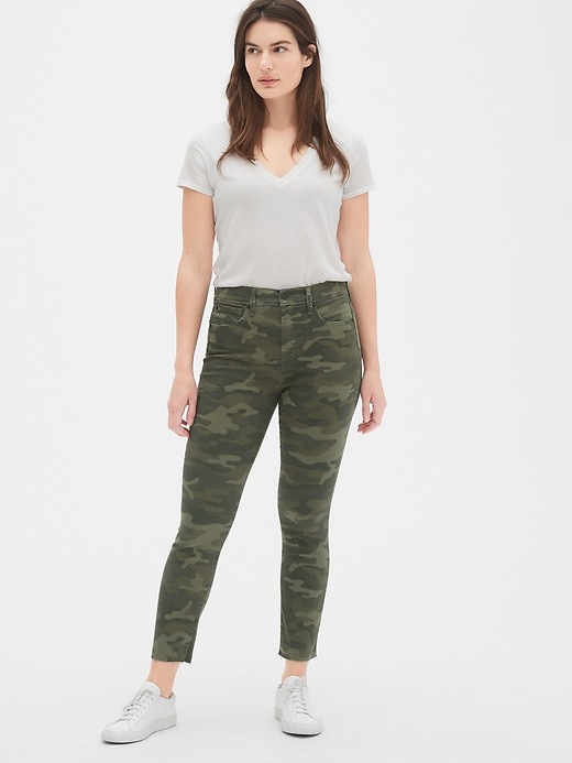 Image number 7 showing, High Rise True Skinny Ankle Jeans in Camo with Secret Smoothing Pockets