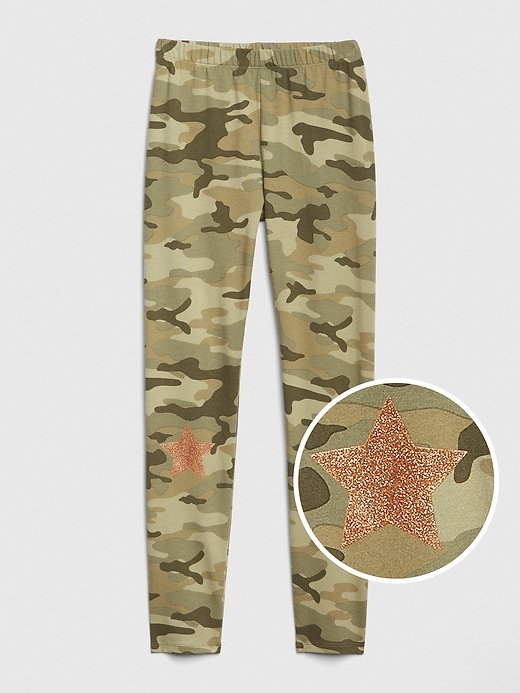 View large product image 1 of 1. Kids Print Leggings in Stretch Jersey