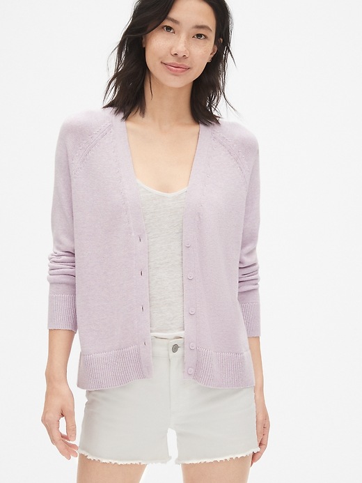 Image number 8 showing, V-Neck Button-Front Cardigan Sweater