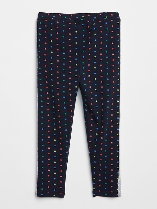 Image number 2 showing, Toddler Print Glitter Leggings in Stretch Jersey