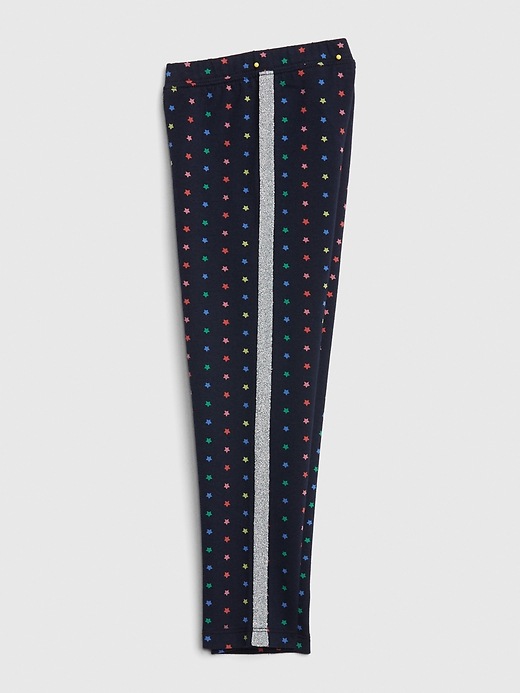Image number 3 showing, Toddler Print Glitter Leggings in Stretch Jersey