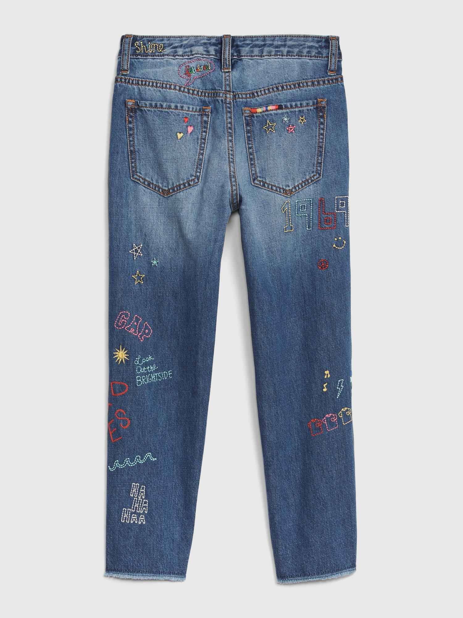 Kids Gap 50th Embroidered Girlfriend Jeans Gap