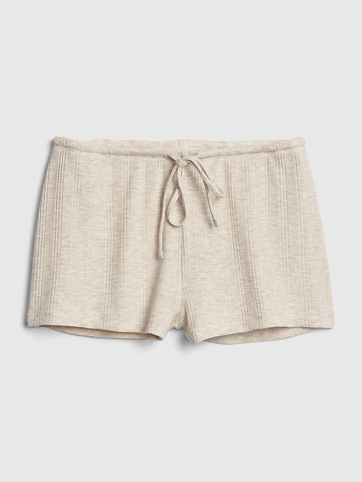 Image number 2 showing, Ribbed Drawstring Shorts in Modal